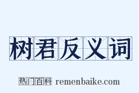 树君反义词是什么意思的图片